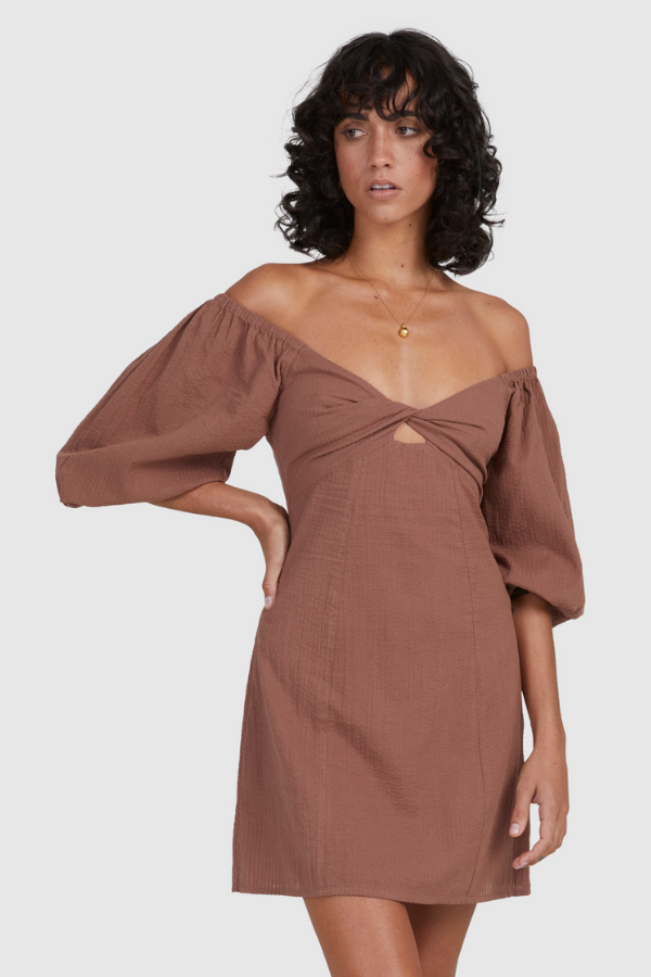 Billabong Del Sole Dress - Chocolate