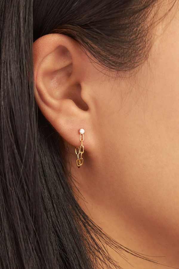 Midsummer Star Crystal Chain Studs