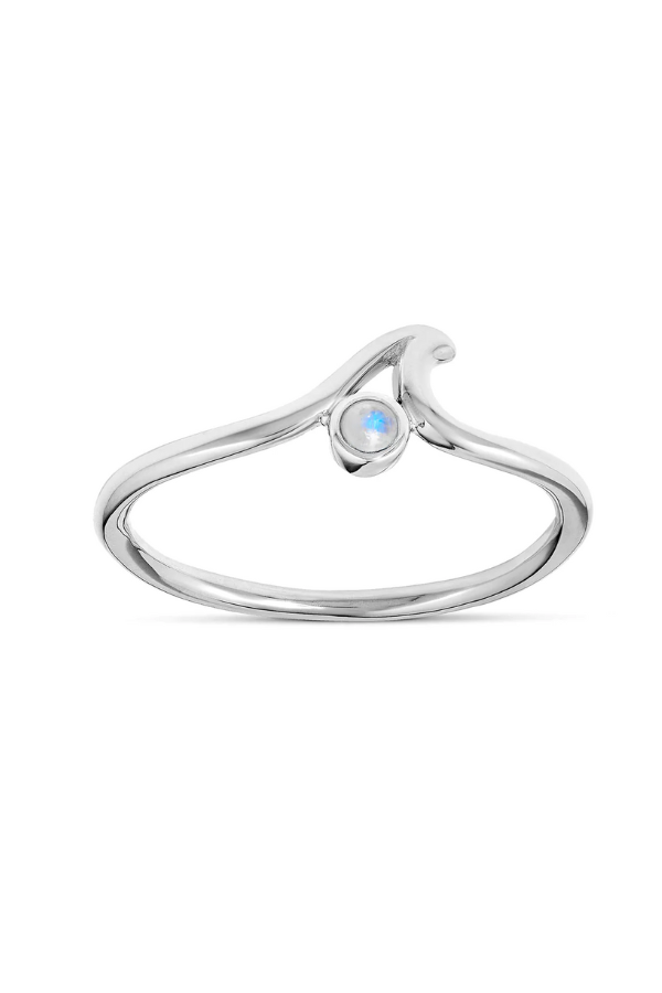 Midsummer Star Dainty Ripple Moonstone Ring