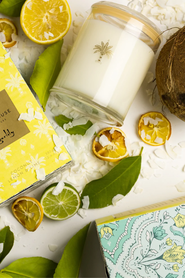 Glasshouse x Tigerlily Viva Tigerlily  Candle- Coconut, Lemon & Lime