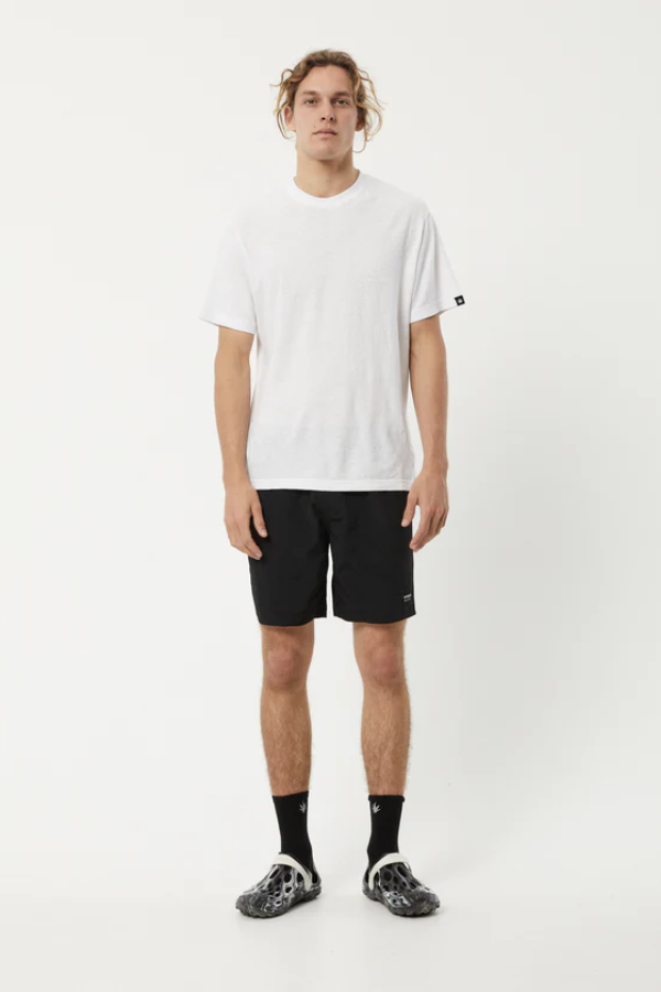 Afends Baywatch Misprint Elastic Waist Short - Black