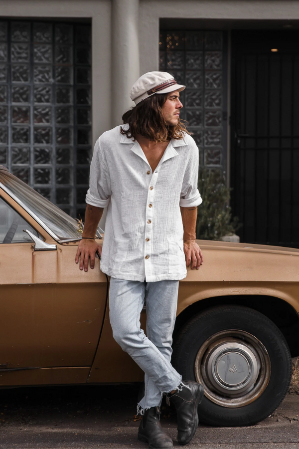 Ottway Palmer Long Sleeve Shirt- White