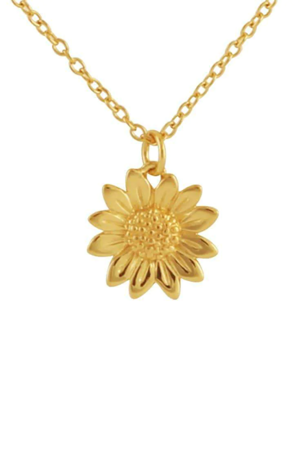 Midsummer Star Gold Blossoming Sunflower Choker