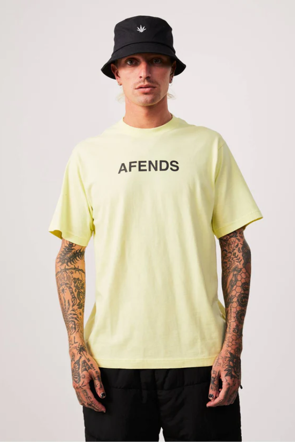 Afends Millions Recycled Retro Fit Tee- Citron