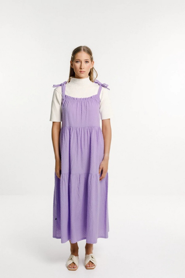 Thing Thing Tie Up Ziggy Dress - Purple Rose