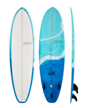 Modern 6'4 MD Falcon PU Blue Swirl Tint