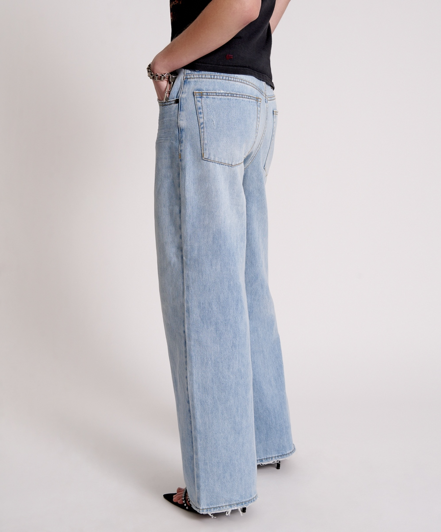 One Teaspoon Jackson Mid Waist Wide Leg Jeans - Hendrixe