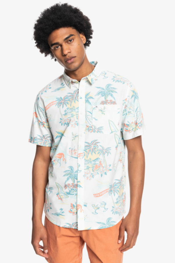 Quiksilver Hotel Paradiso SS Shirt - Antique White