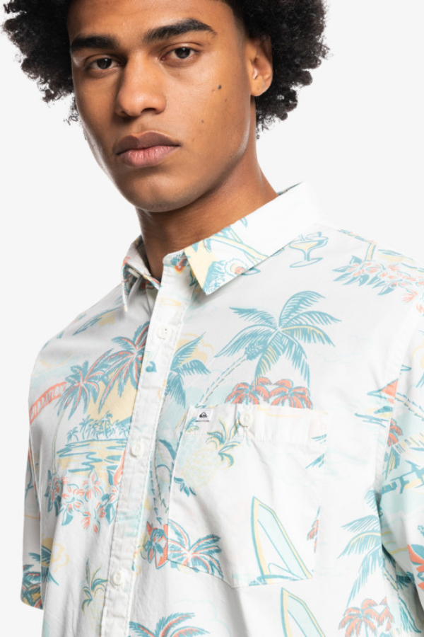 Quiksilver Hotel Paradiso SS Shirt - Antique White