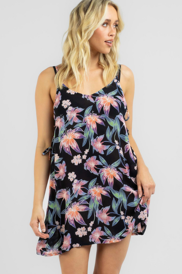 Roxy Peachy Vibes Dress - Black Anthracite Paradise Found