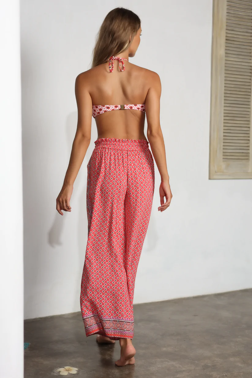 Tigerlily Belize Shani Wide Leg Pant - Belize Berry