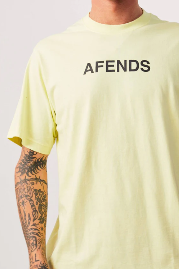 Afends Millions Recycled Retro Fit Tee- Citron