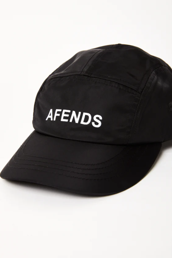 Afends Unisex Recycled 5 Panel Cap - Black