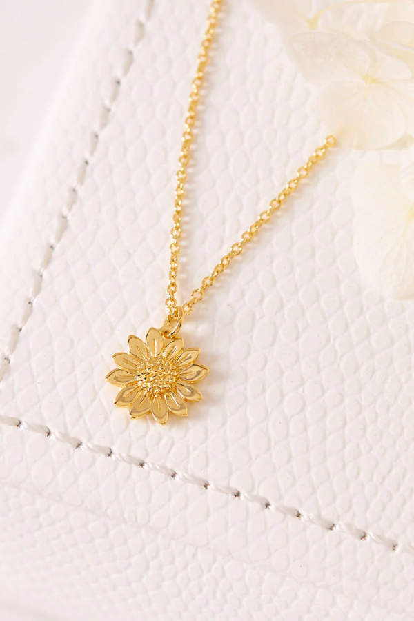 Midsummer Star Gold Blossoming Sunflower Choker