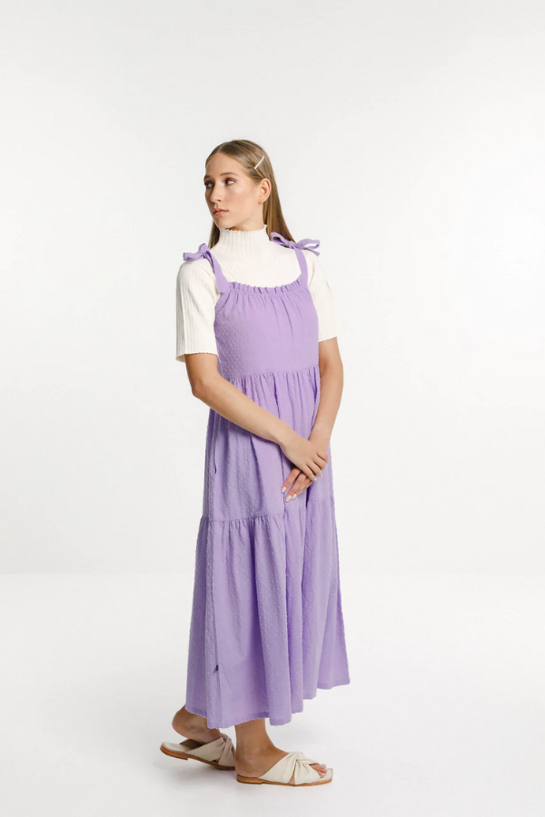 Thing Thing Tie Up Ziggy Dress - Purple Rose