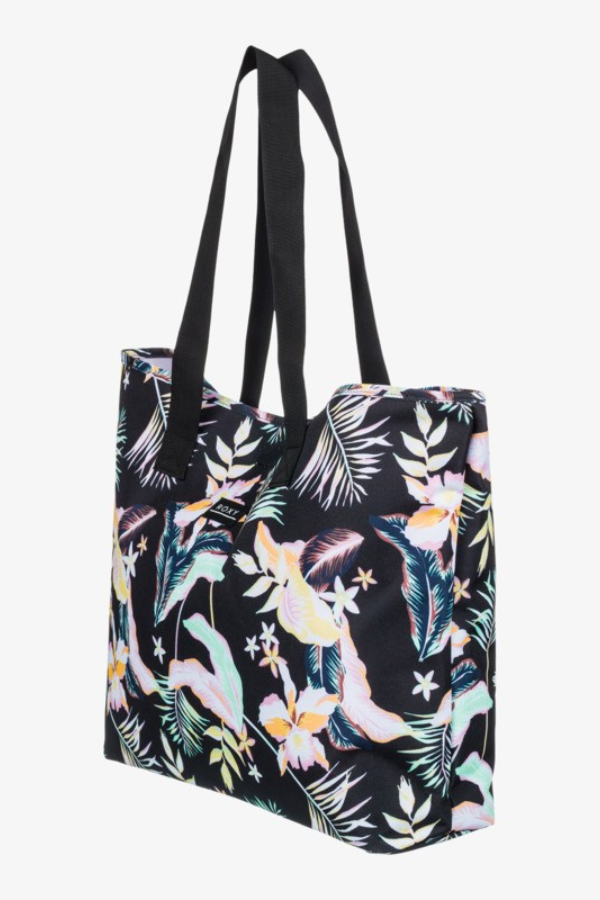 Roxy Wildflower Tote Bag -Anthracite Paradise