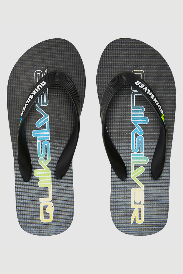 Quiksilver - Molokai Word Jandal Blk/Grn/Grey