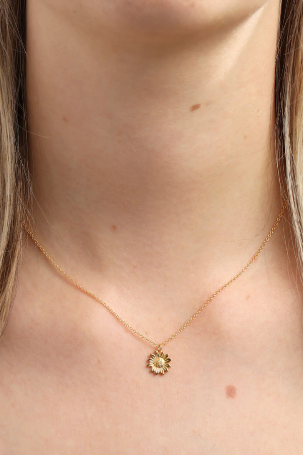 Midsummer Star Gold Blossoming Sunflower Choker