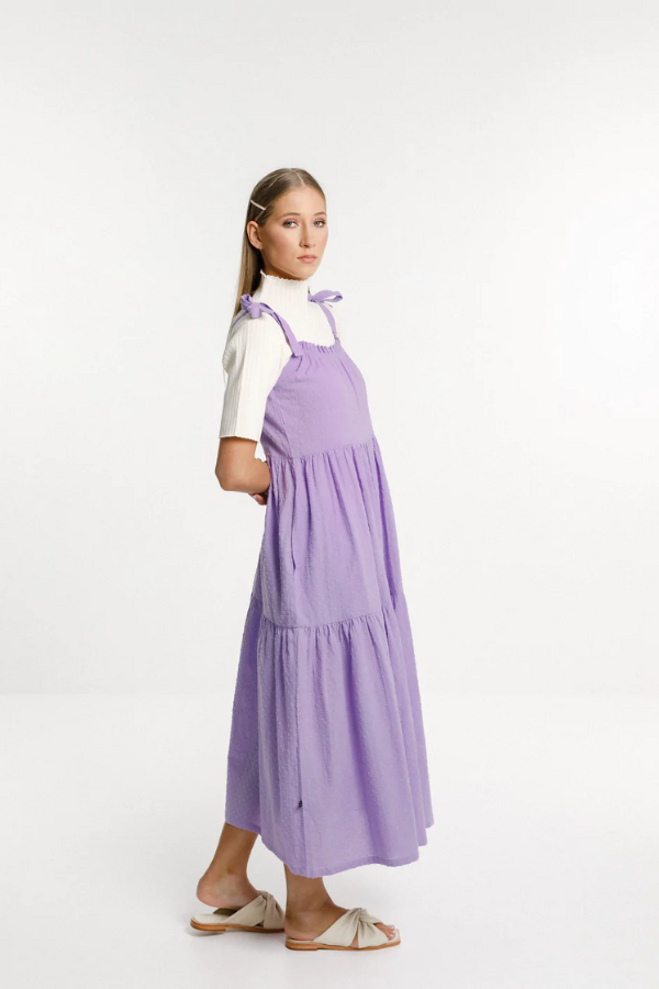 Thing Thing Tie Up Ziggy Dress - Purple Rose