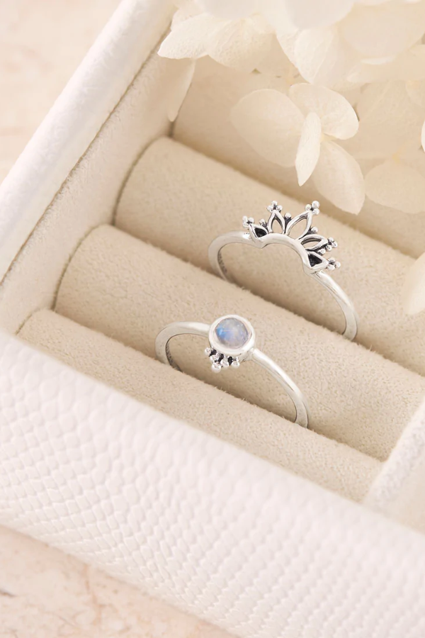 Midsummer Star Wonderland Moonstone Ring Set