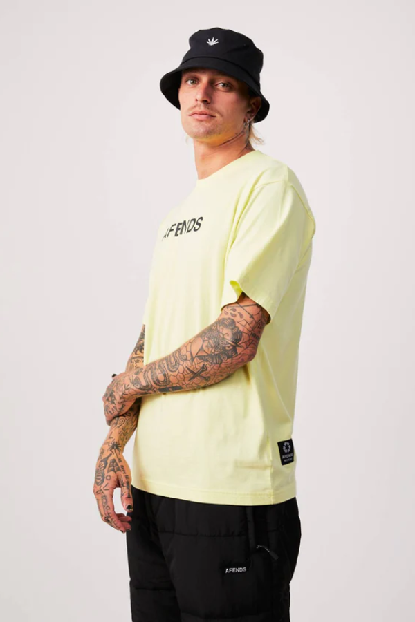 Afends Millions Recycled Retro Fit Tee- Citron