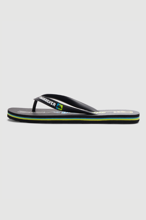 Quiksilver - Molokai Word Jandal Blk/Grn/Grey