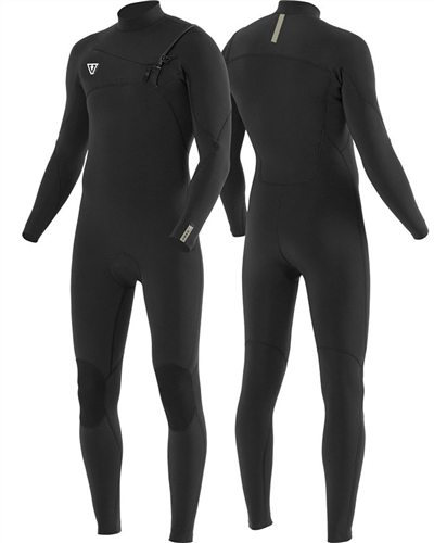 Vissla 7 Seas Comp 4/3 Chest Zip Full Suit - Black 2