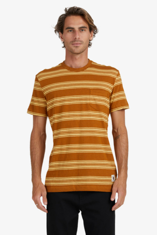 Quiksilver Slub Lines Tee - Cathay Spice