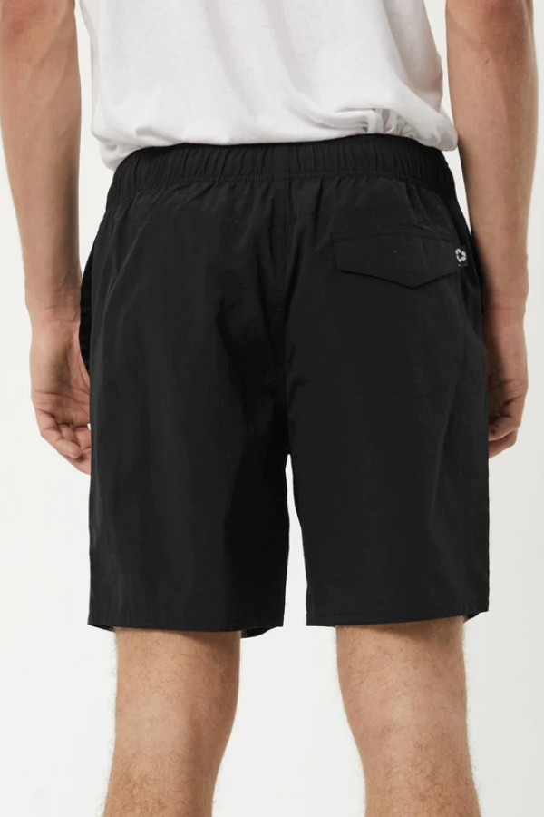 Afends Baywatch Misprint Elastic Waist Short - Black