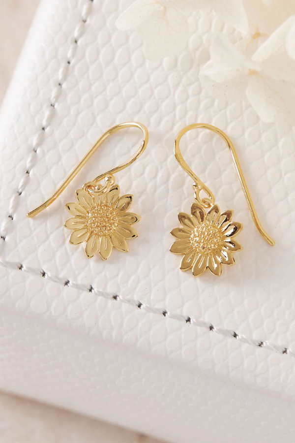 Midsummer Star Gold Blossoming Sunflower  Earrings