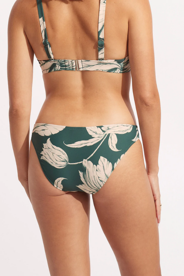 Seafolly Fleur de Bloom Hipster - Evergreen