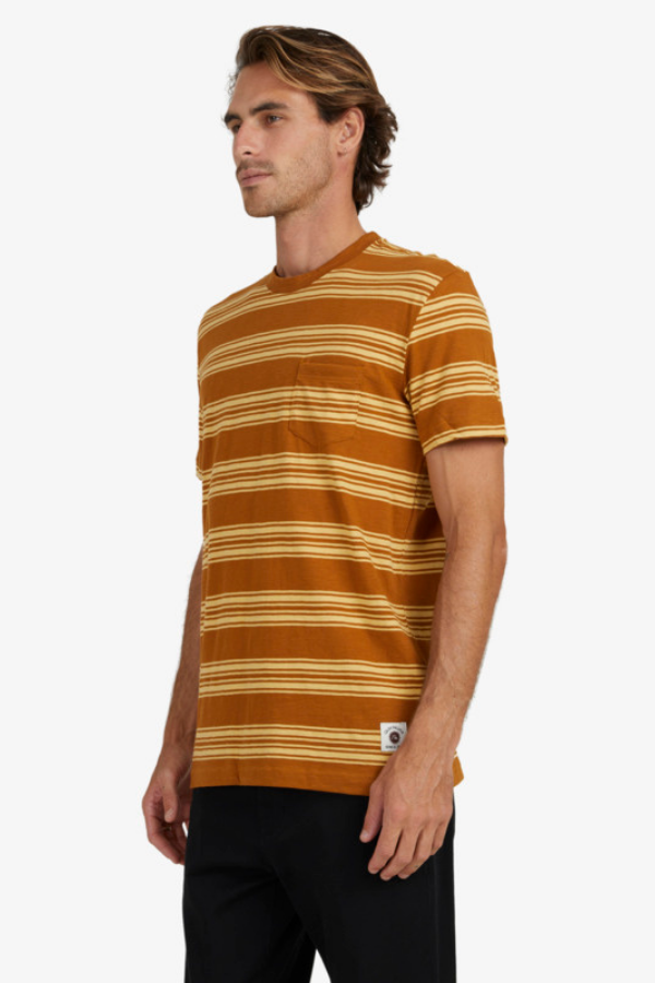 Quiksilver Slub Lines Tee - Cathay Spice