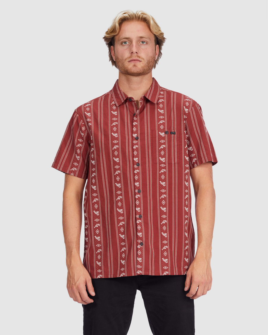 Billabong Sundays Jacquard SShirt - Oxblood