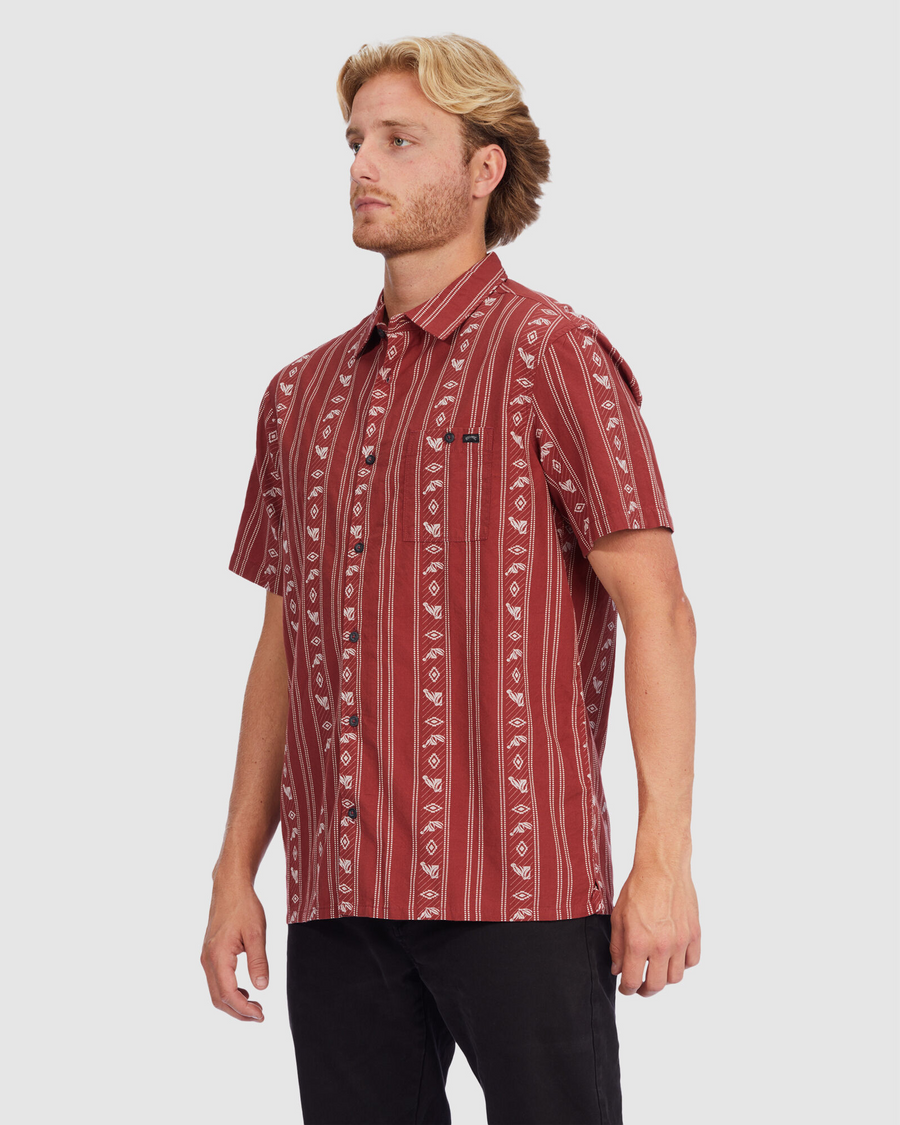 Billabong Sundays Jacquard SShirt - Oxblood