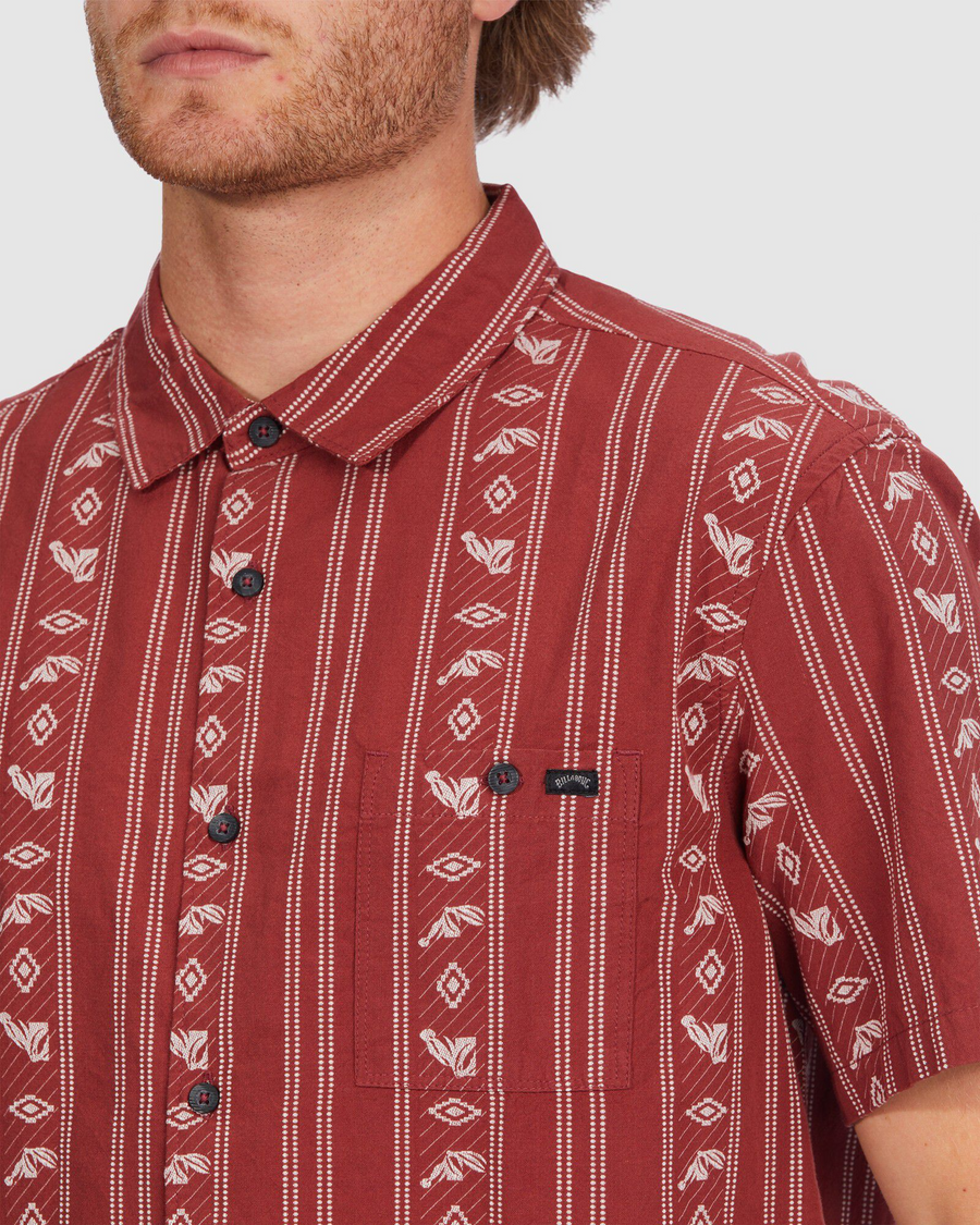 Billabong Sundays Jacquard SShirt - Oxblood