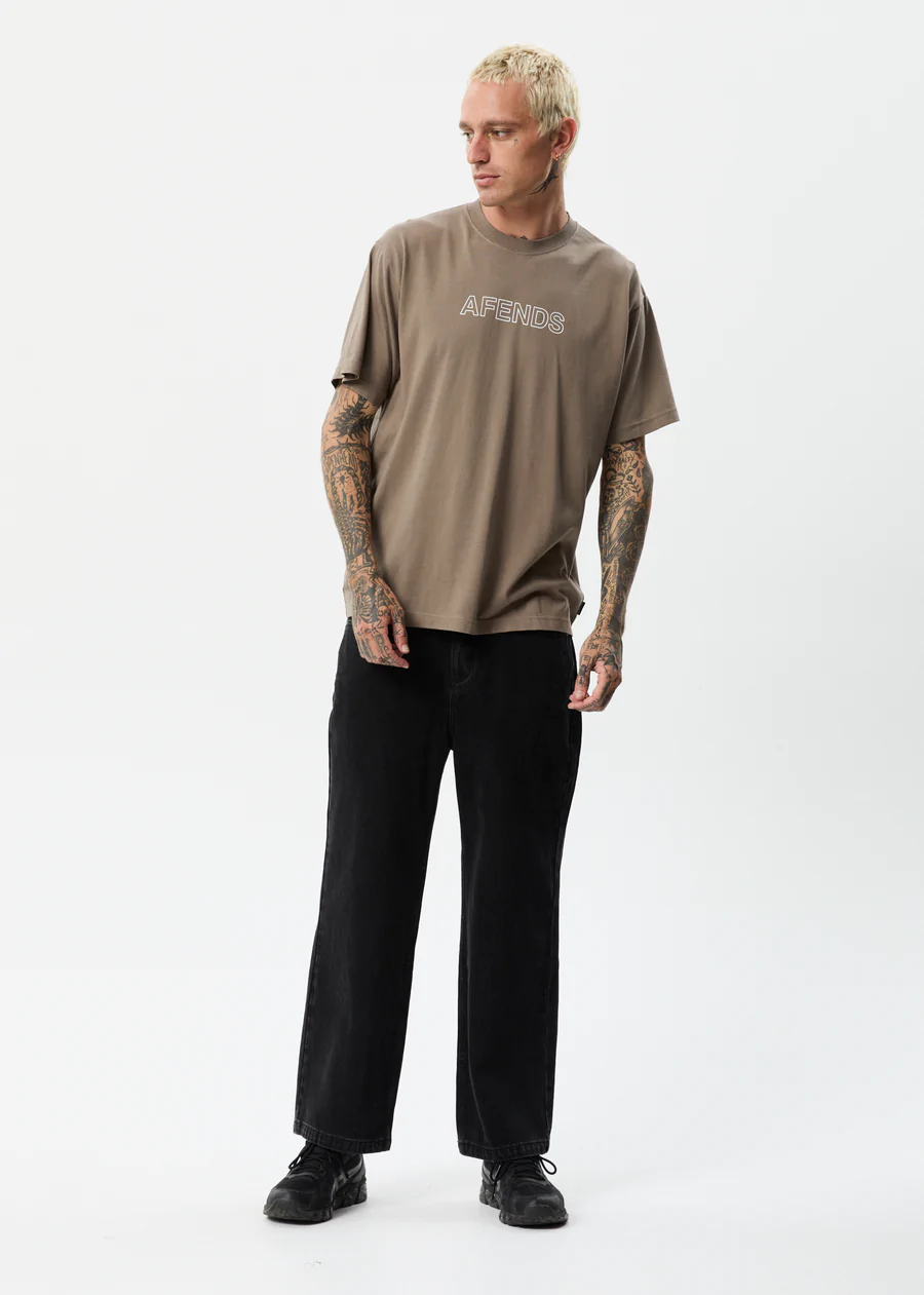 Afends Outline Recycled Regular T-Shirt - Beachwood