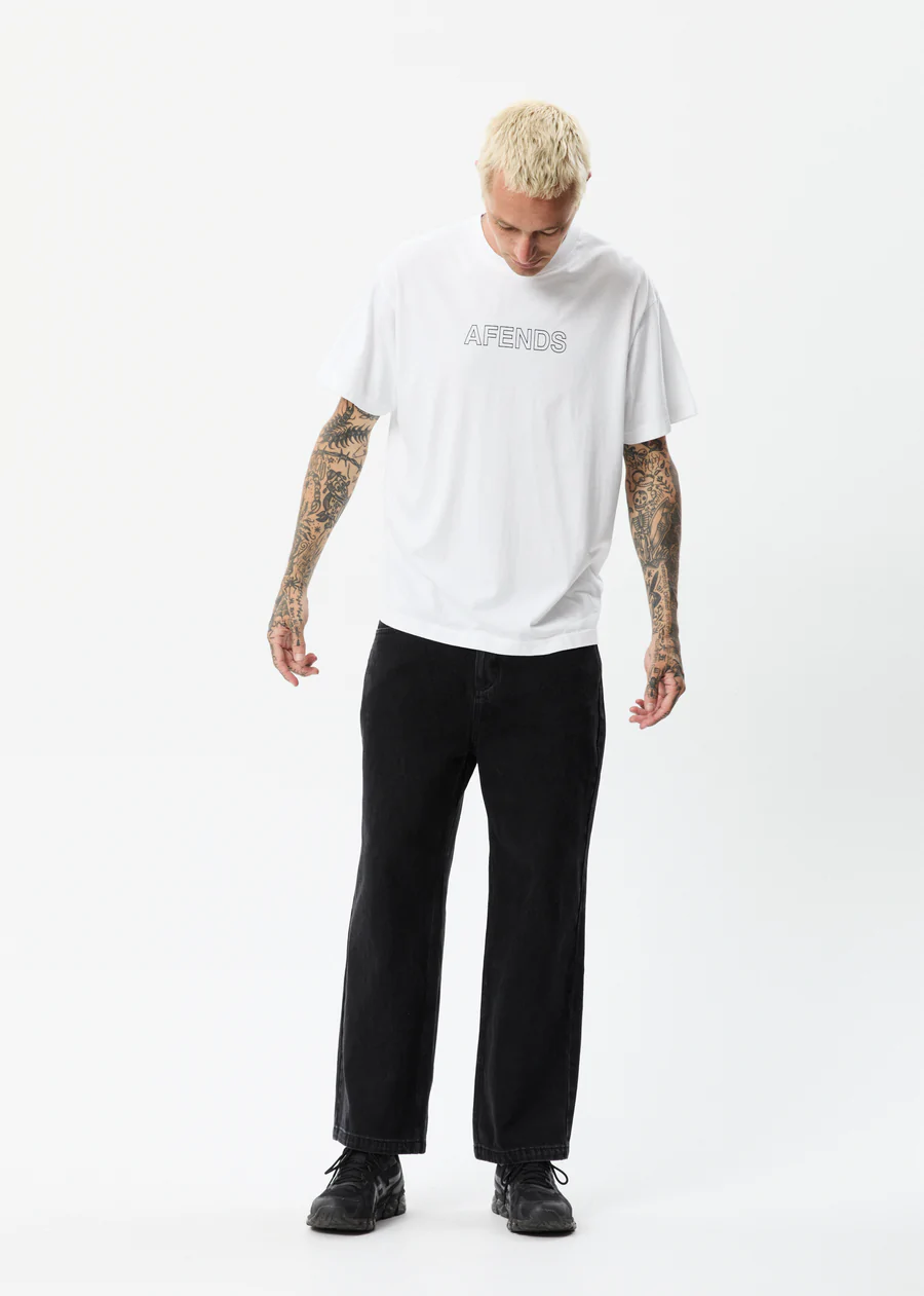 Afends Outline Recycled Regular T-Shirt - White