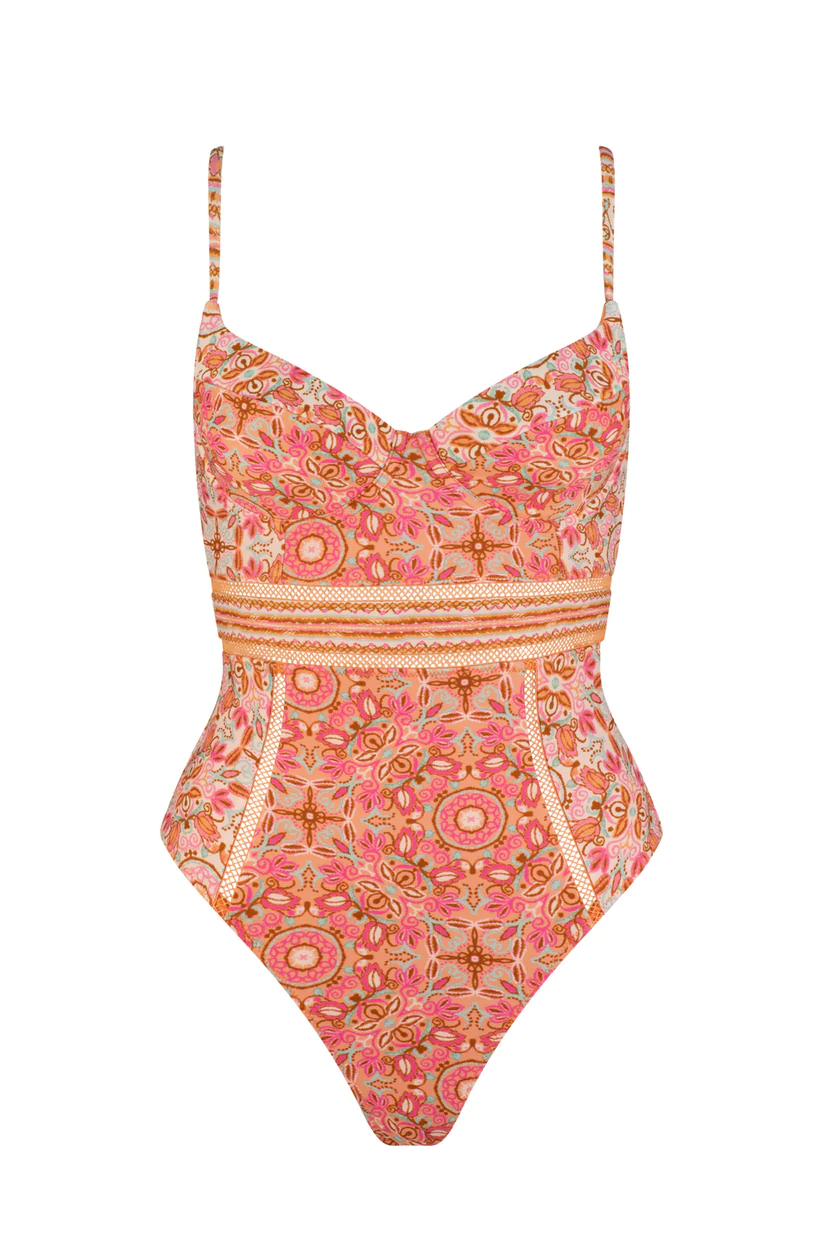 Tigerlily Luciana Cindy One Piece - Tangerine Splice