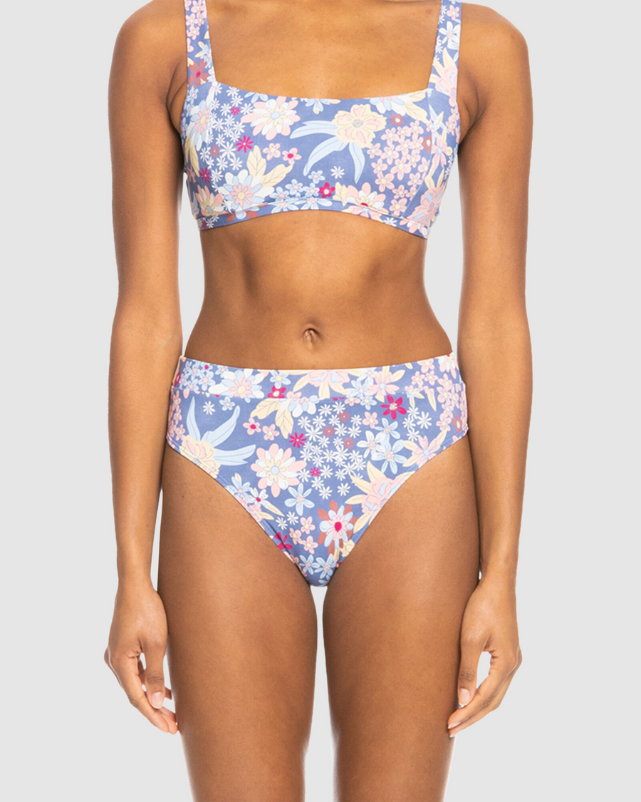 Roxy Beach Classics Midwaist Bikini Bottoms - Bijou Blue