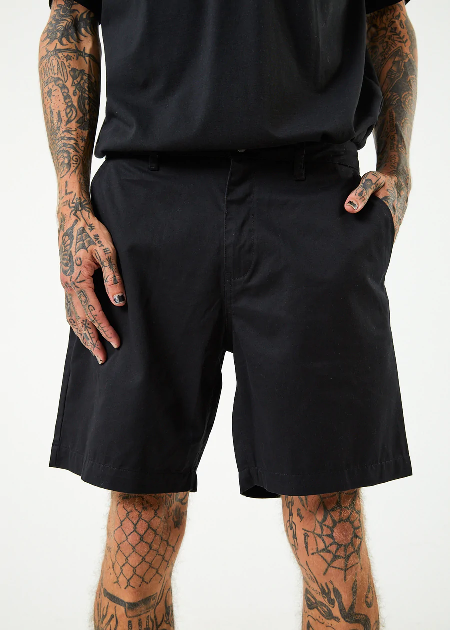 Afends Ninety Twos Recycled Chino Shorts - Black