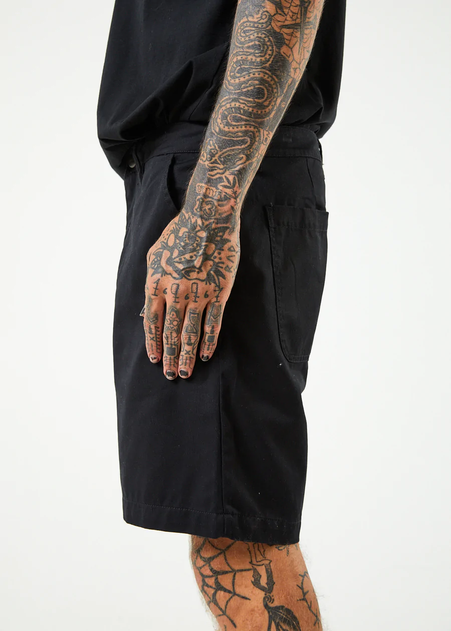 Afends Ninety Twos Recycled Chino Shorts - Black