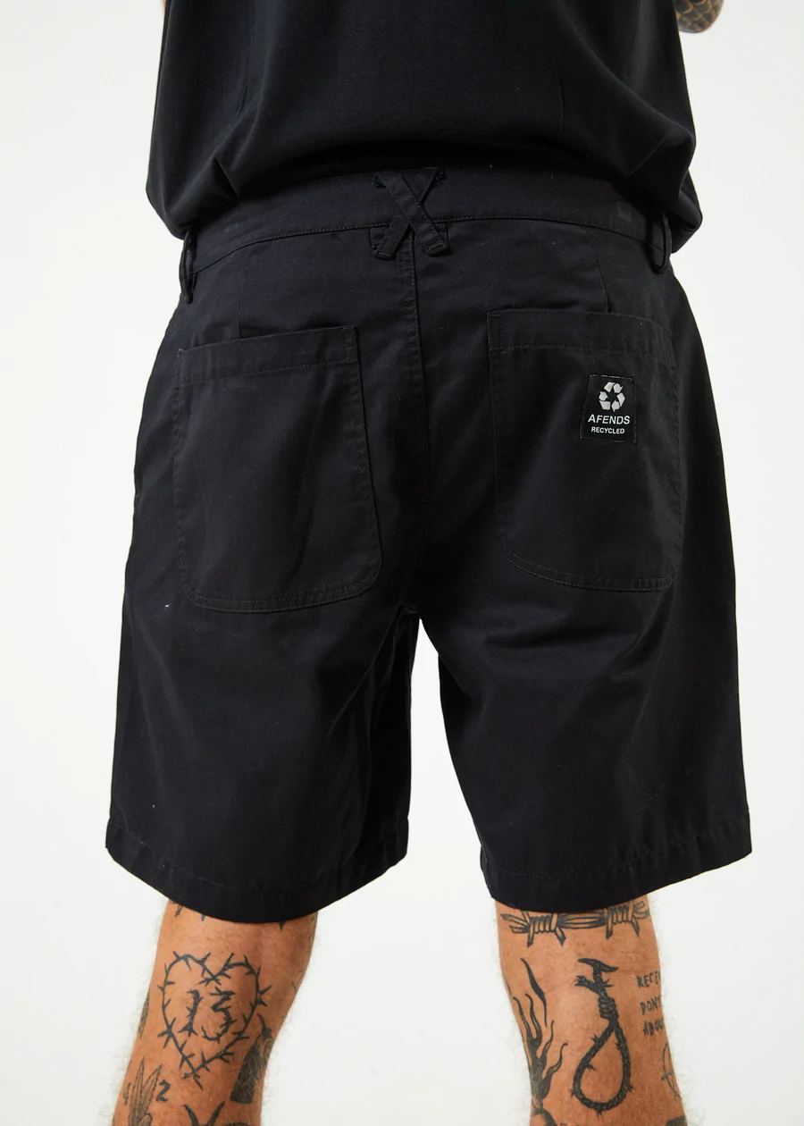 Afends Ninety Twos Recycled Chino Shorts - Black