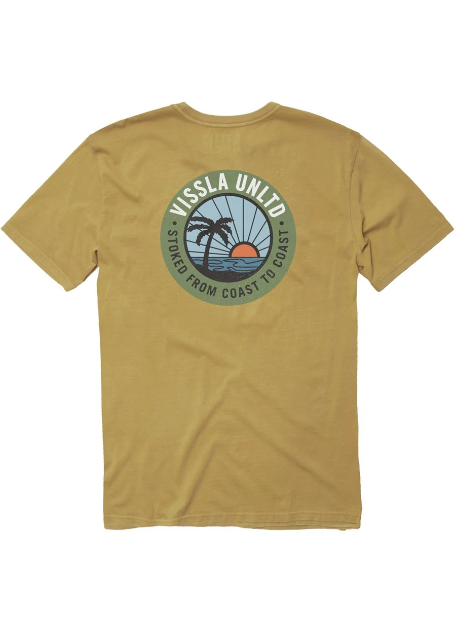 Vissla Sun Down SS Tee - Ochre