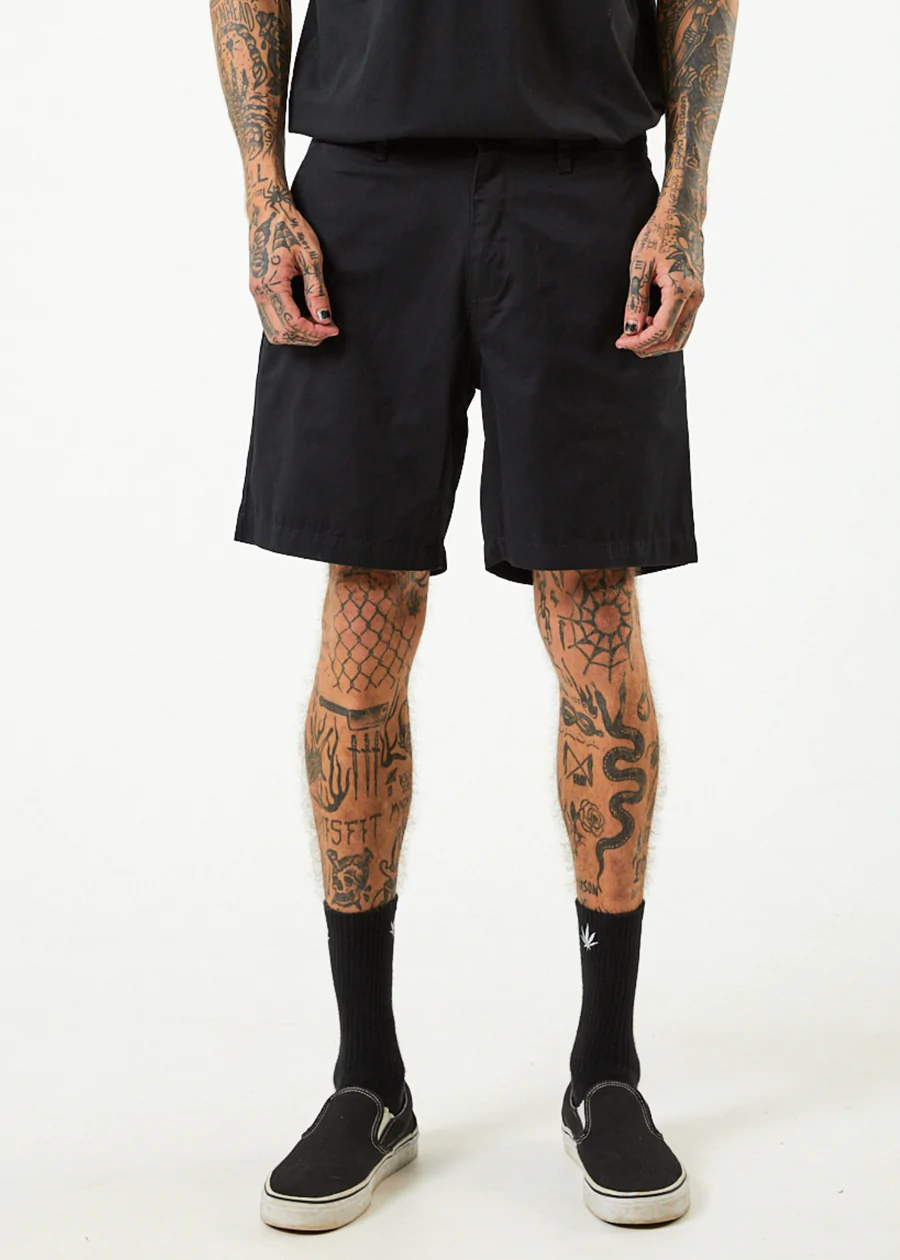 Afends Ninety Twos Recycled Chino Shorts - Black