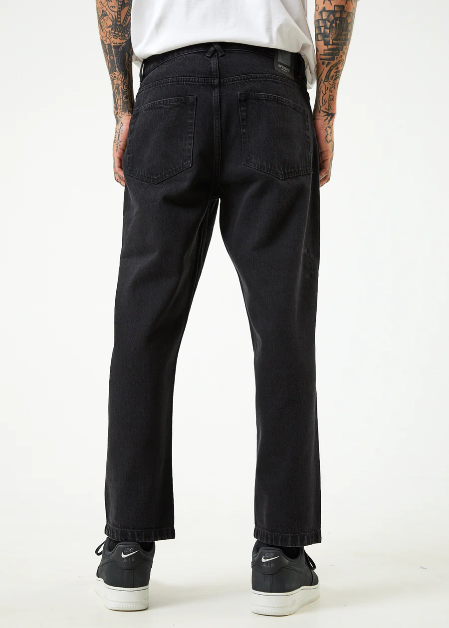 Afends Ninety Twos - Organic Relaxed Fit Jean - Washed Black