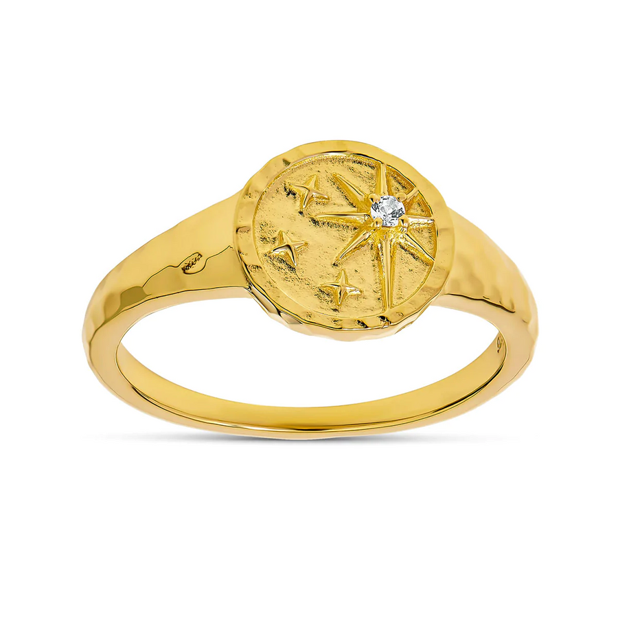 Midsummer Star Lucia Medallion -White Topaz Ring