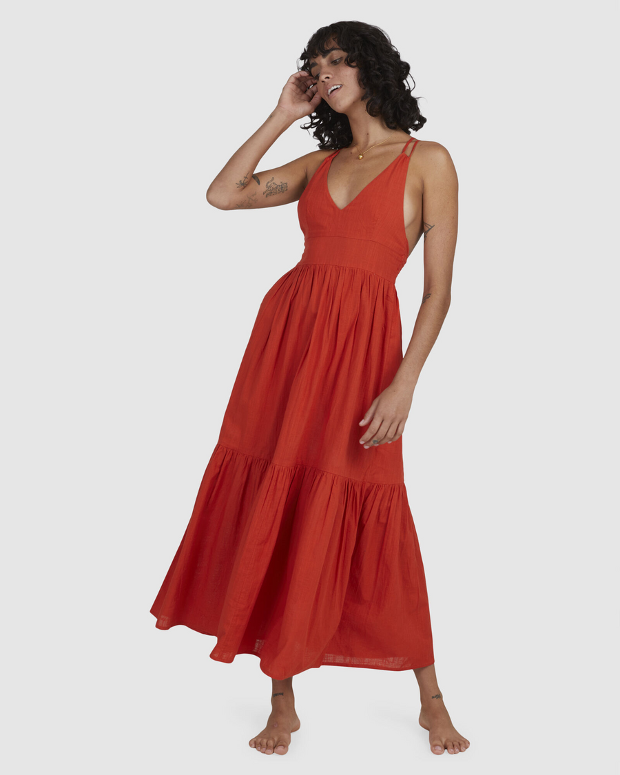 Billabong Red Earth Maxi Dress - Red