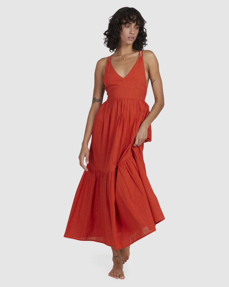 Billabong Red Earth Maxi Dress - Red