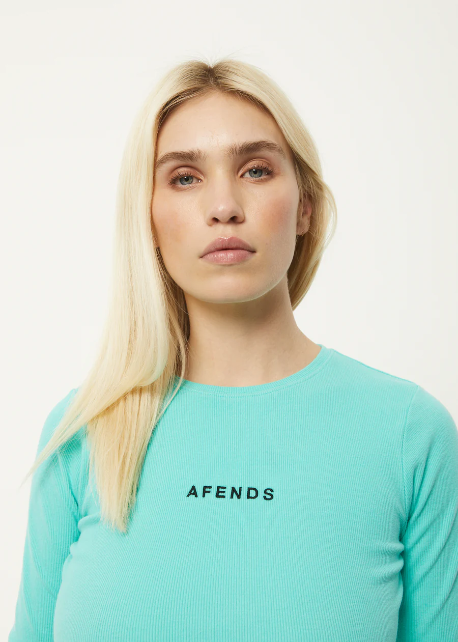 Afends Boundless Recycled Ribbed Cropped Long Sleeve