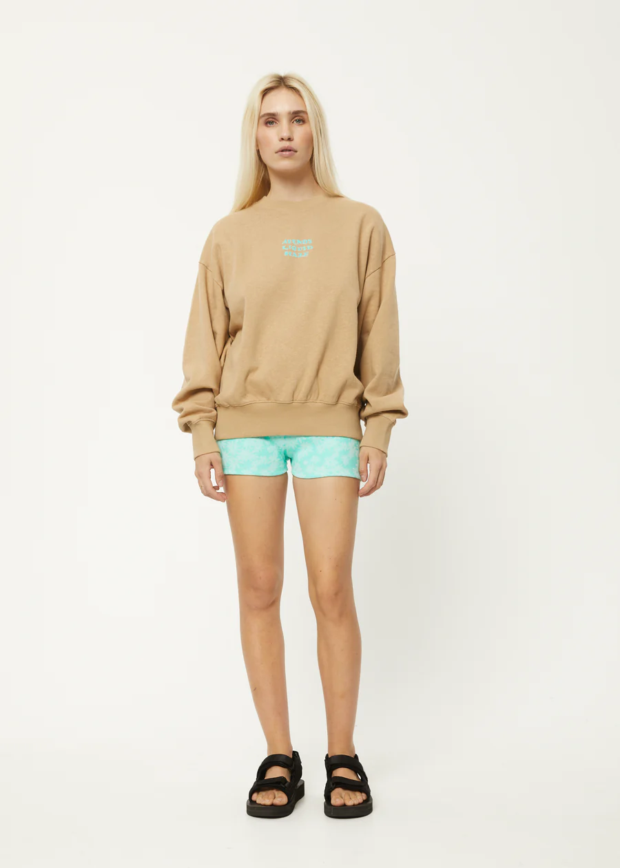 Afends Daze Hemp Crew Neck Jumper - Tan